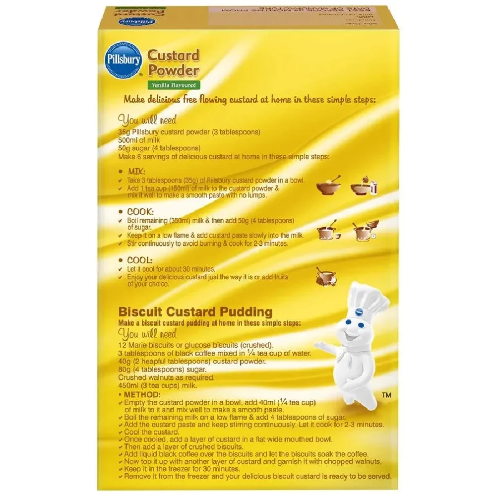 Pillsbury Custard Powder - Vanilla Flavour, 100 g Carton-2.webp